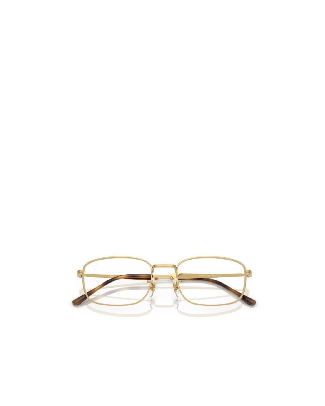 Ray-Ban White Geometric Frame Plain Mirror for men