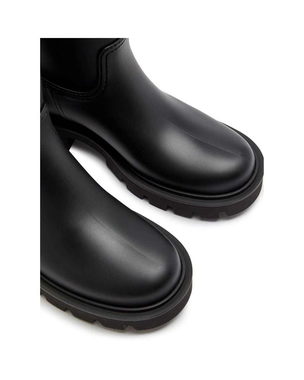 Moncler Black Waterproof Rubber Wellington Boots