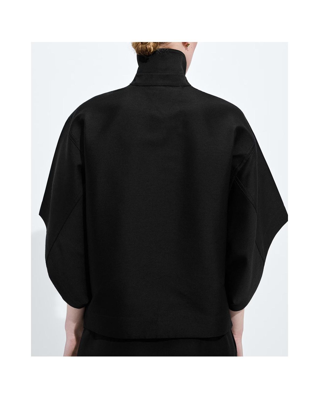 Bottega Veneta Black Raglan Sleeved Shirt