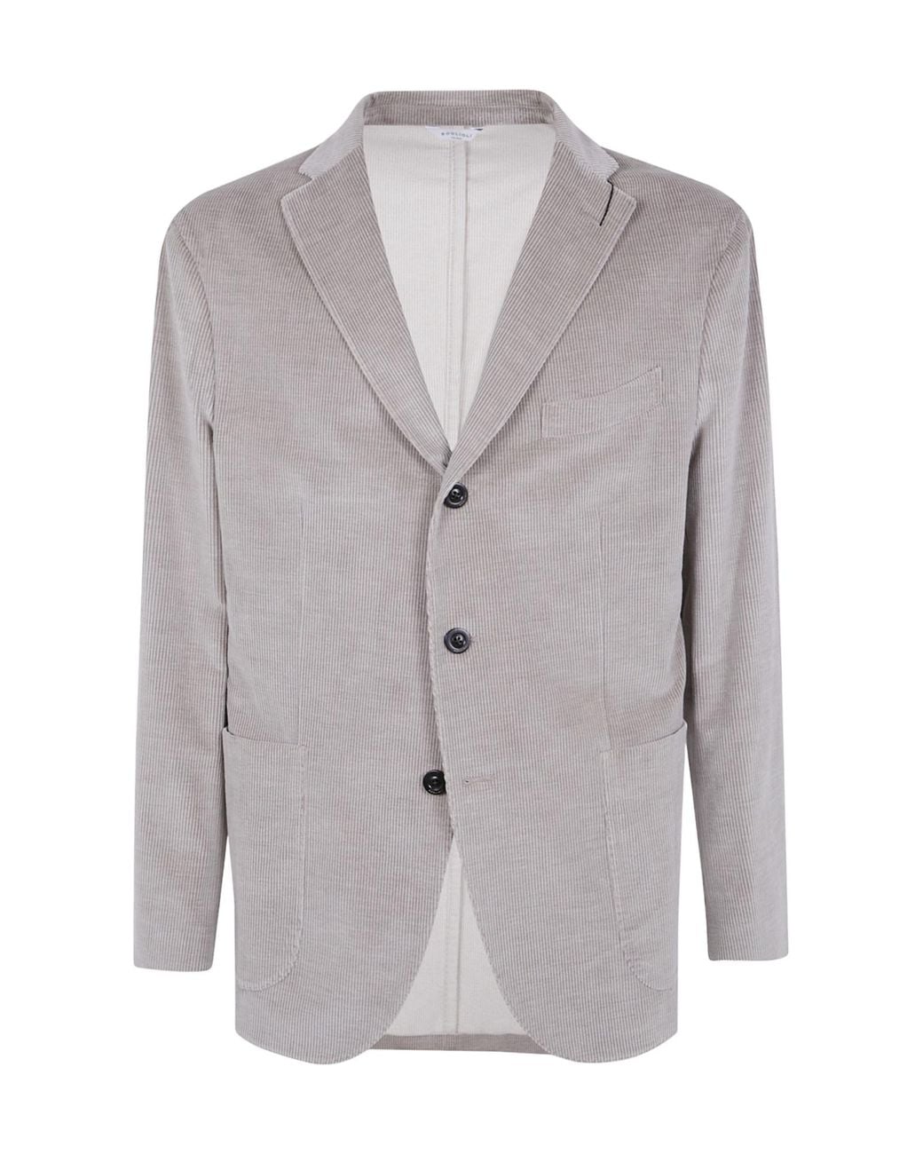 Boglioli Gray Corduroy Jacket for men