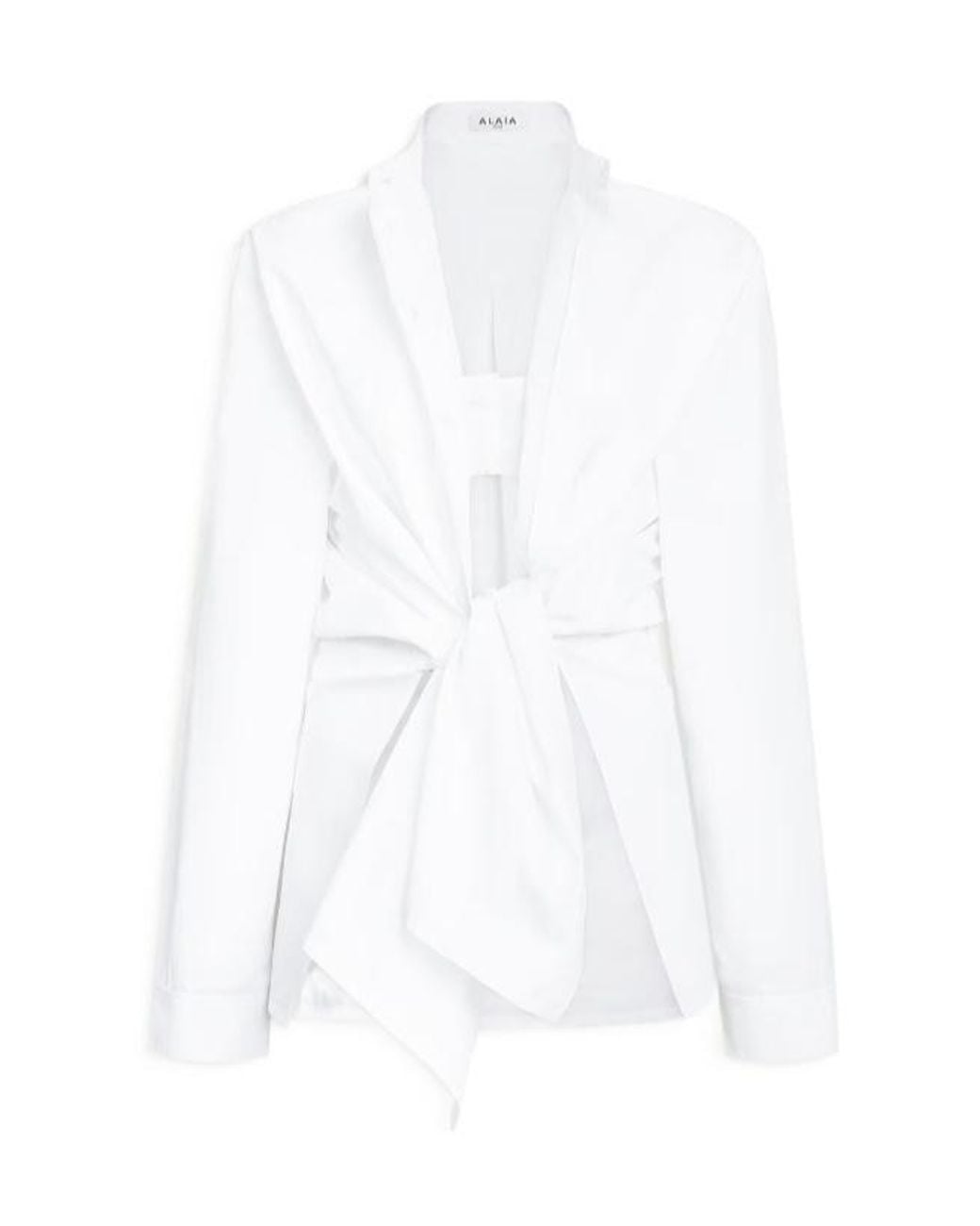 Alaïa White Alaïa Layered Poplin Shirt