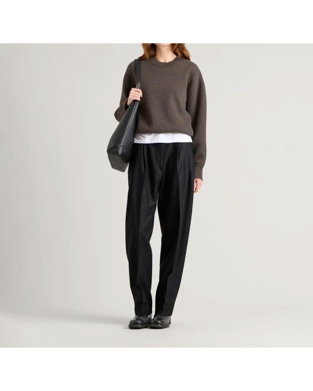 Studio Nicholson Gray Long-Sleeve Knit Top