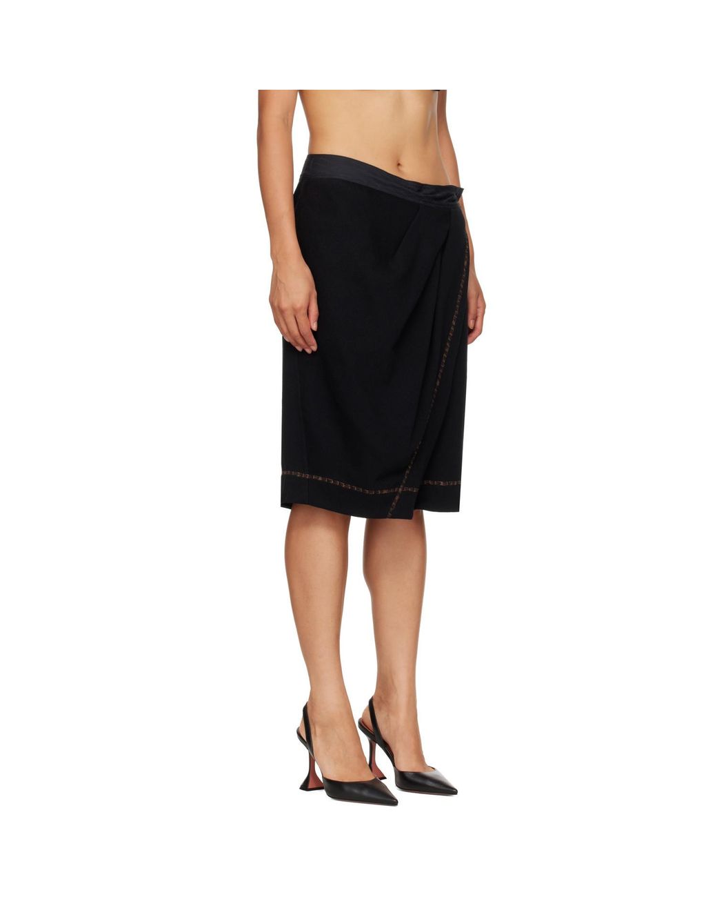 Kiko Kostadinov Black 'Petrel' Culotte Bermuda Shorts