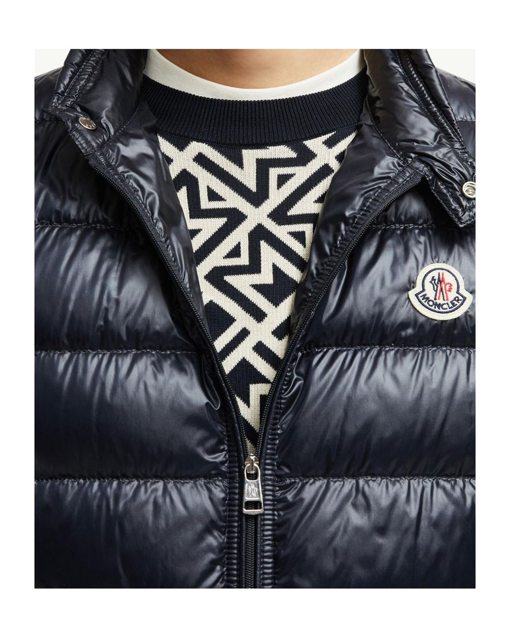Moncler Blue Vests for men