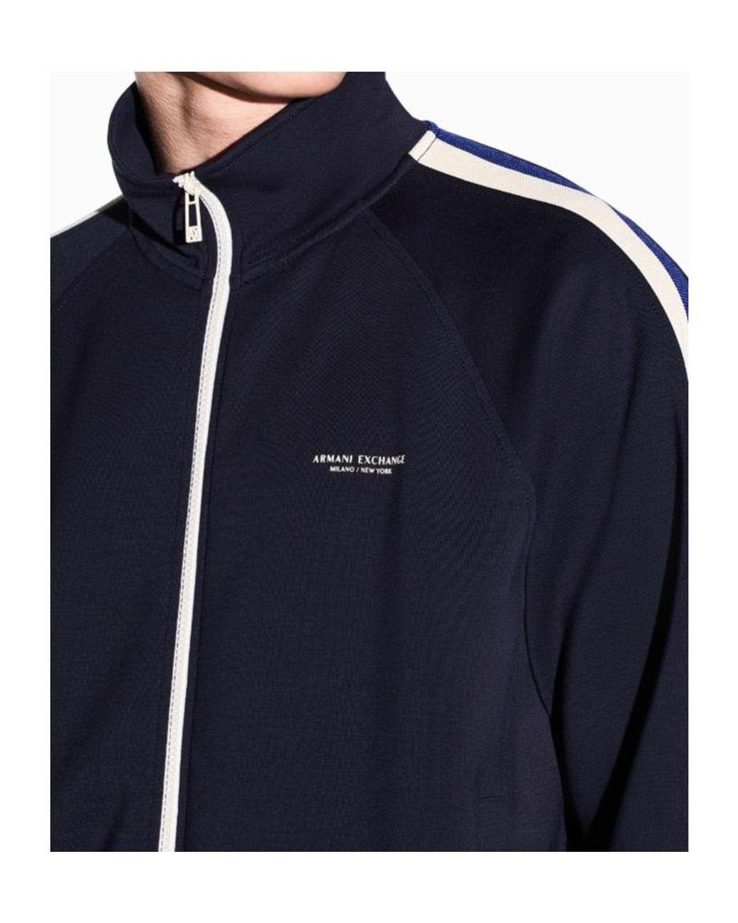 ARMANI EXCHANGE Blue Sweatshirt Stretch Modal With Cotton Lining for men