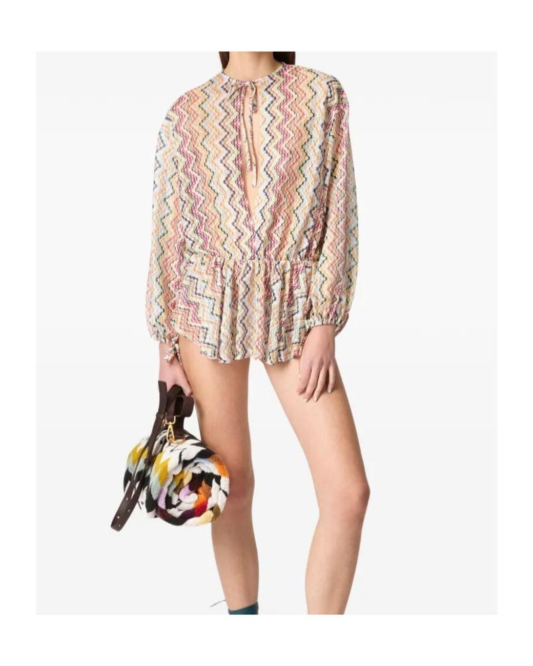 Missoni Natural Chevron-Patterned Beach Cover