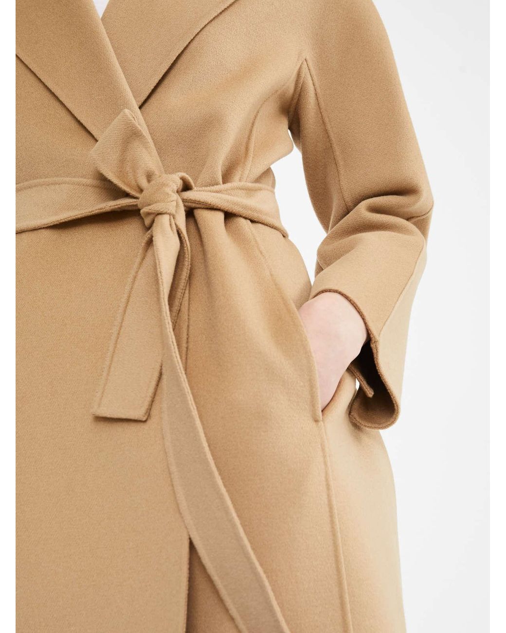 Max Mara Natural Tie A Belt Overcoat
