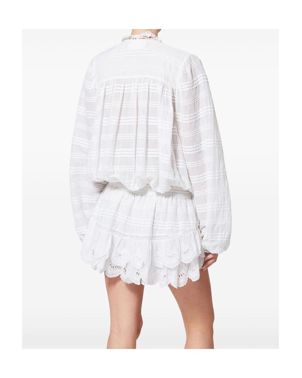 Isabel Marant White Isabel Marant Étoile Preya Embroidered Mini Dress