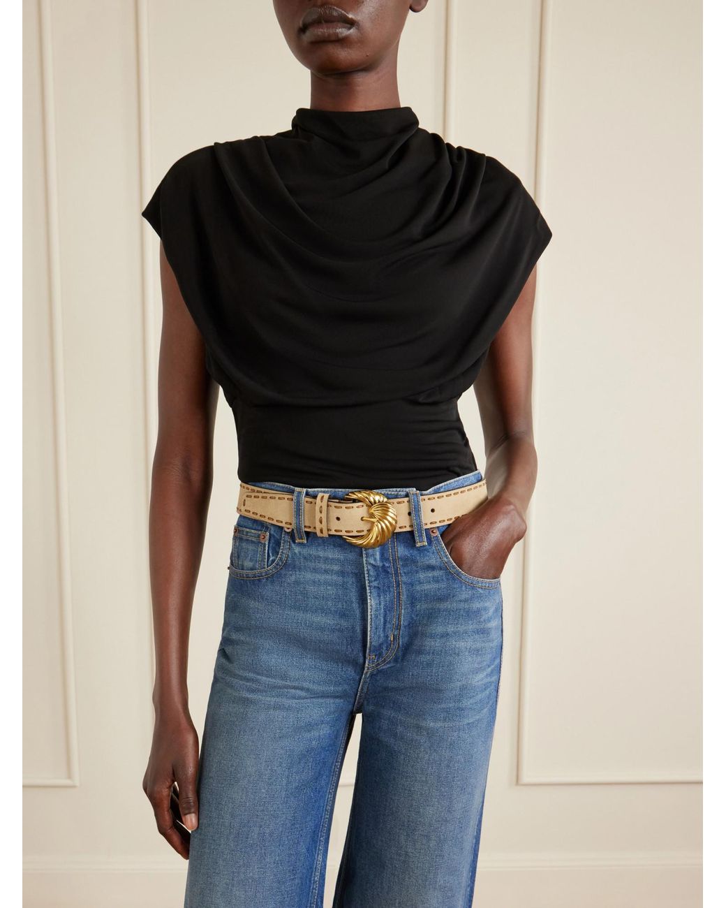 Etro Metallic Casual Leather Belt