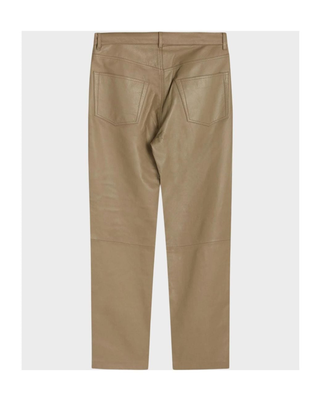 sunflower Natural Leather Pants With Belt Loops for men