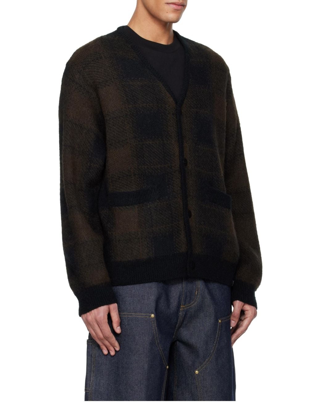 Carhartt Black Long-Sleeved Knitted Cardigan for men