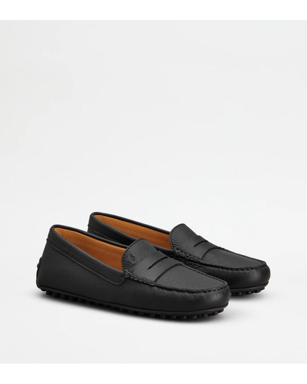 Tod's Black Round-Toe Loafers