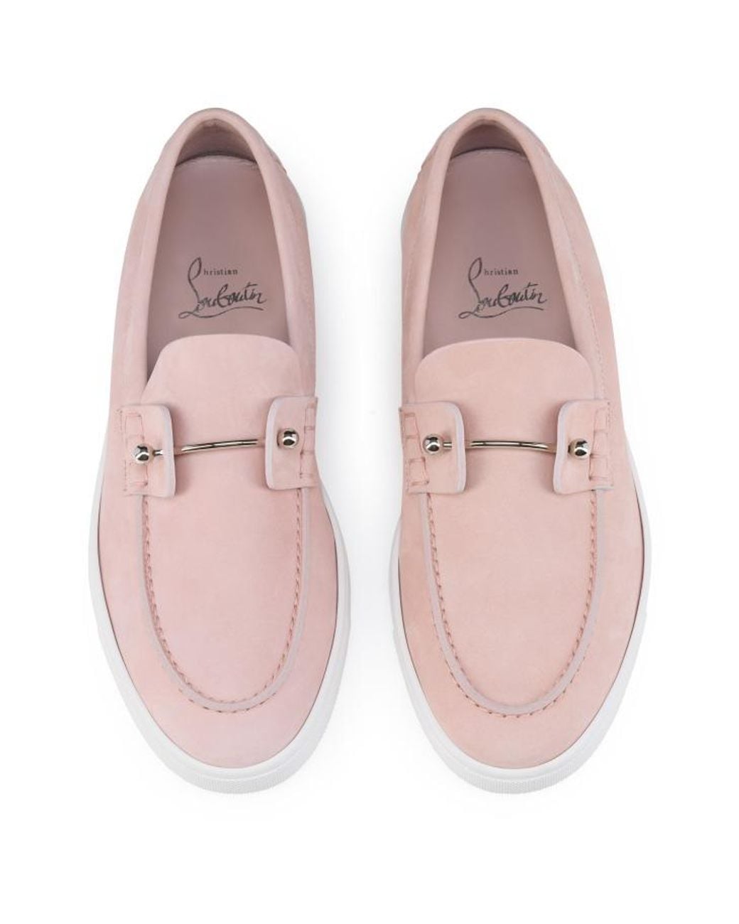 Christian Louboutin Pink Chambeliboat Slip-On Boat Shoes