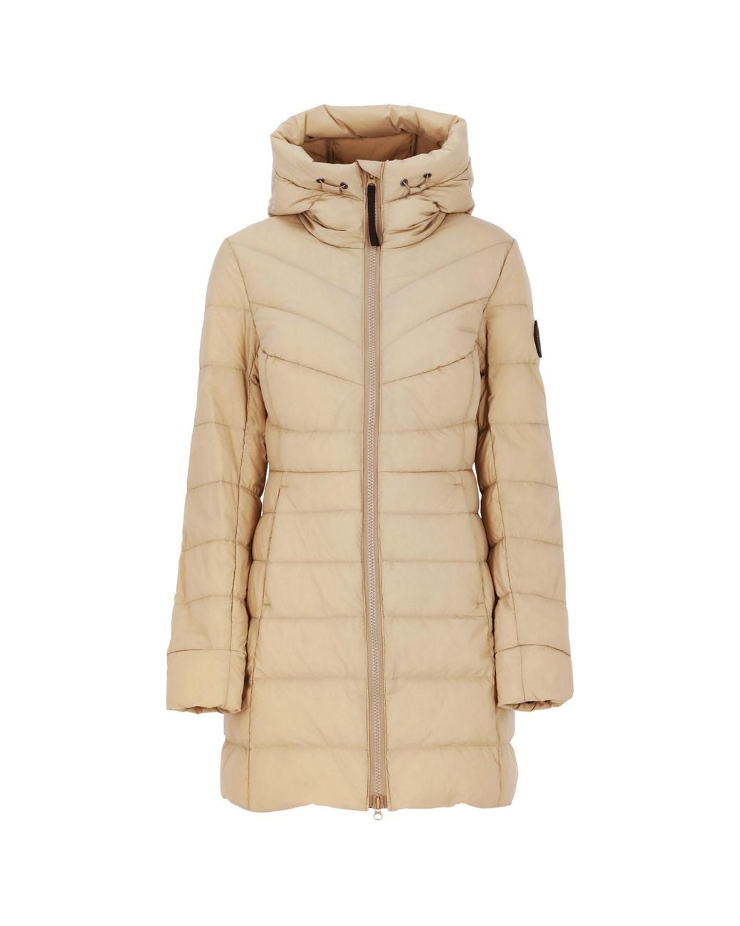 Canada Goose Natural Clair Hooded Quilted Coat