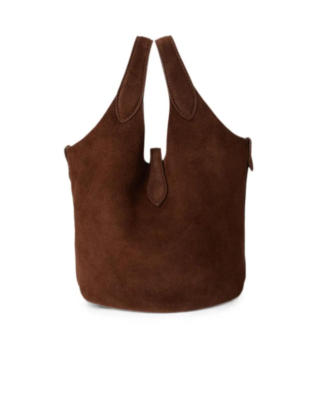 Polo Ralph Lauren Brown Suede Bucket Shoulder Bag