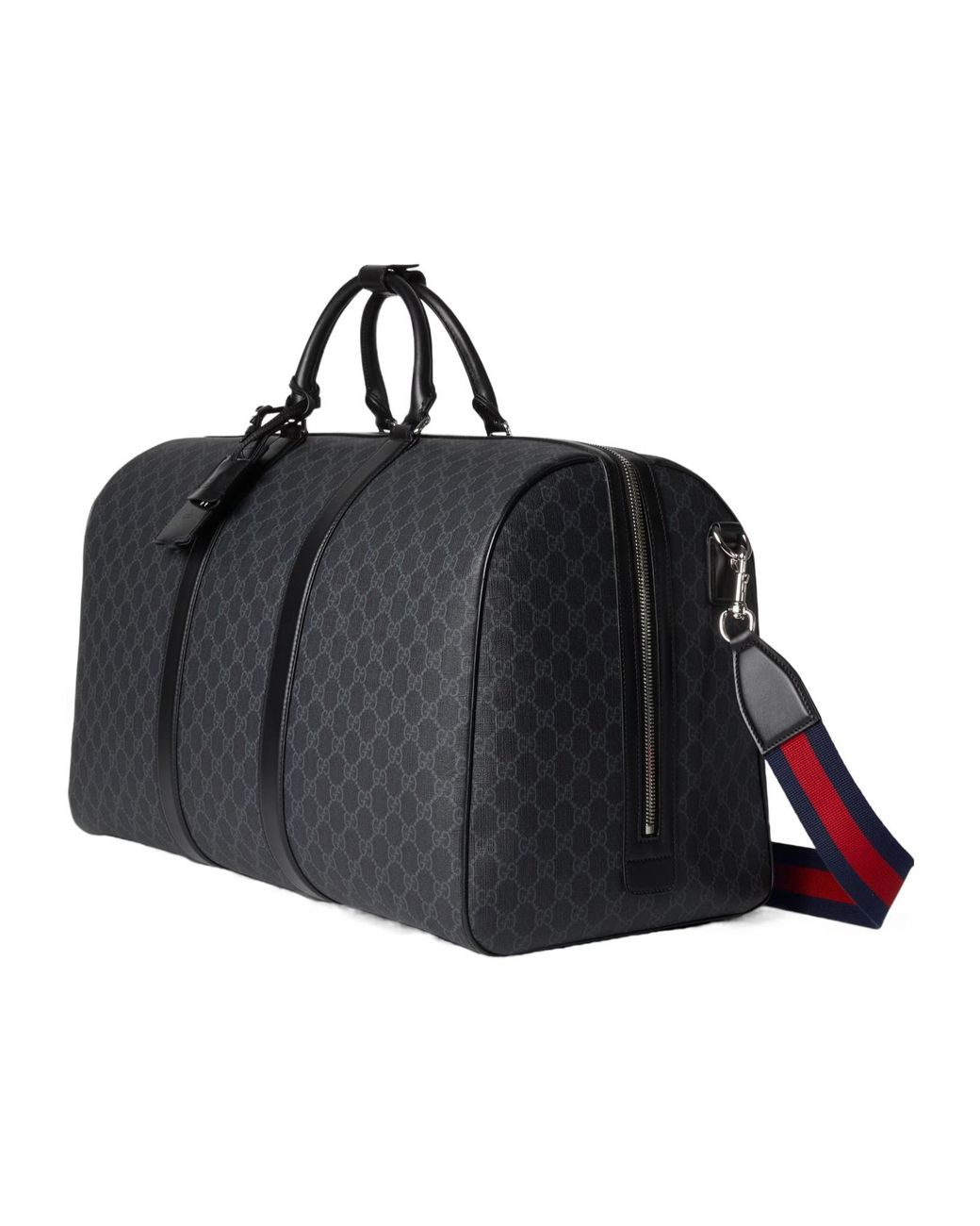 Gucci Black Gg Monogrammed Duffle Bag for men