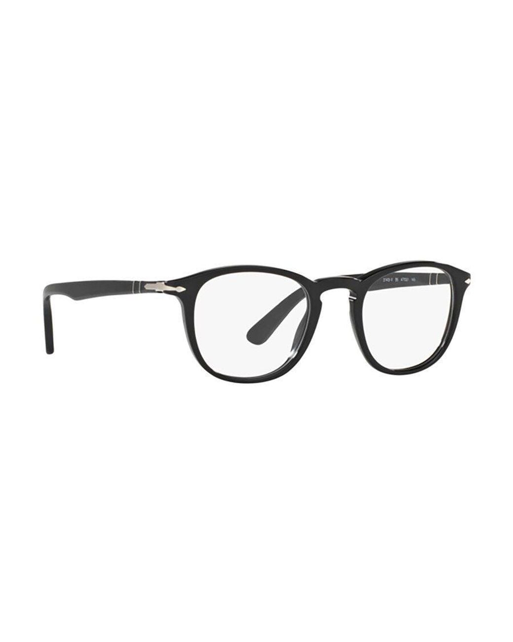 Persol White Round Frame Glasses for men