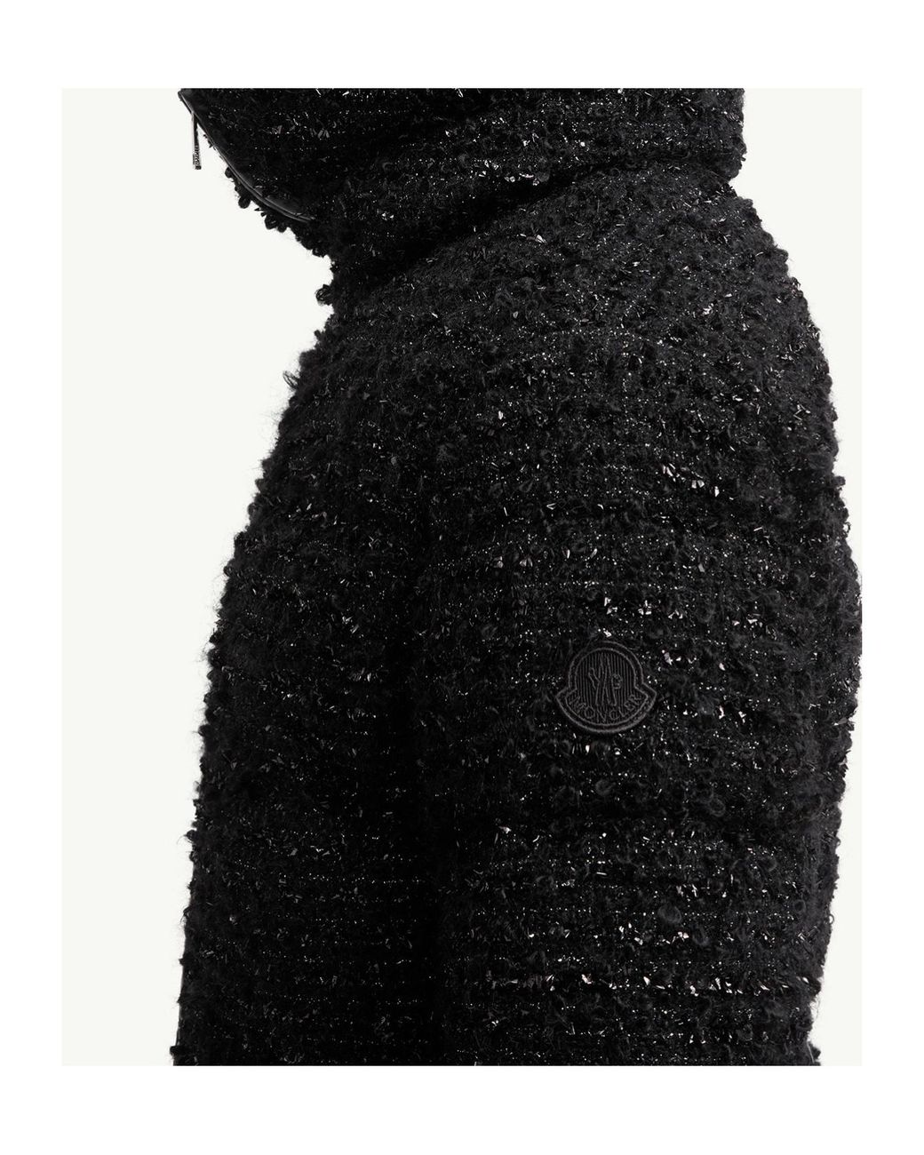 Moncler Black Urbel Tweed Short Down Jacket