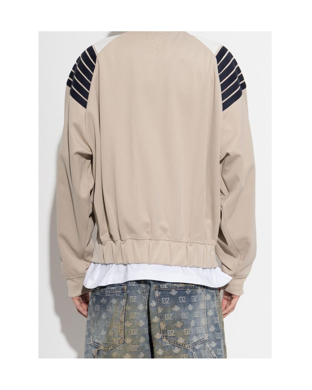 DSquared² White Chevron Panel Track Jacket for men