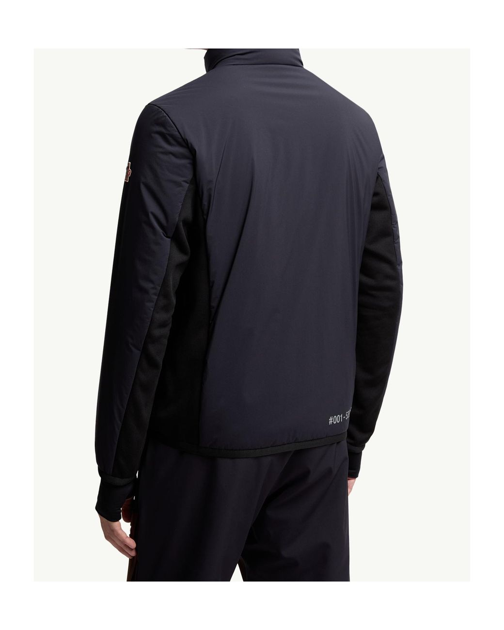 Moncler Blue Grenoble Araripe Zip-Up High Neck Jacket for men