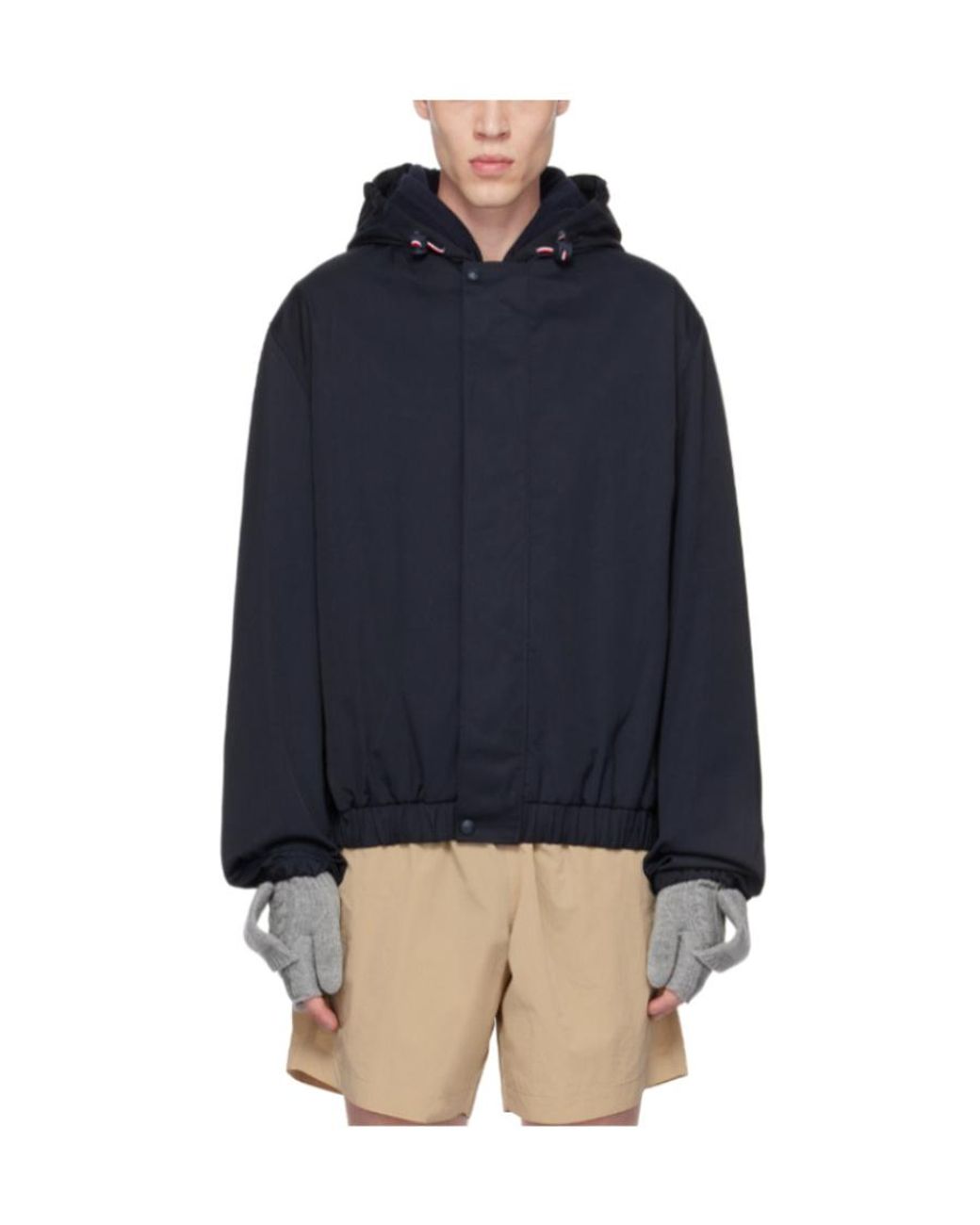 Thom Browne Blue Hooded Jacket for men