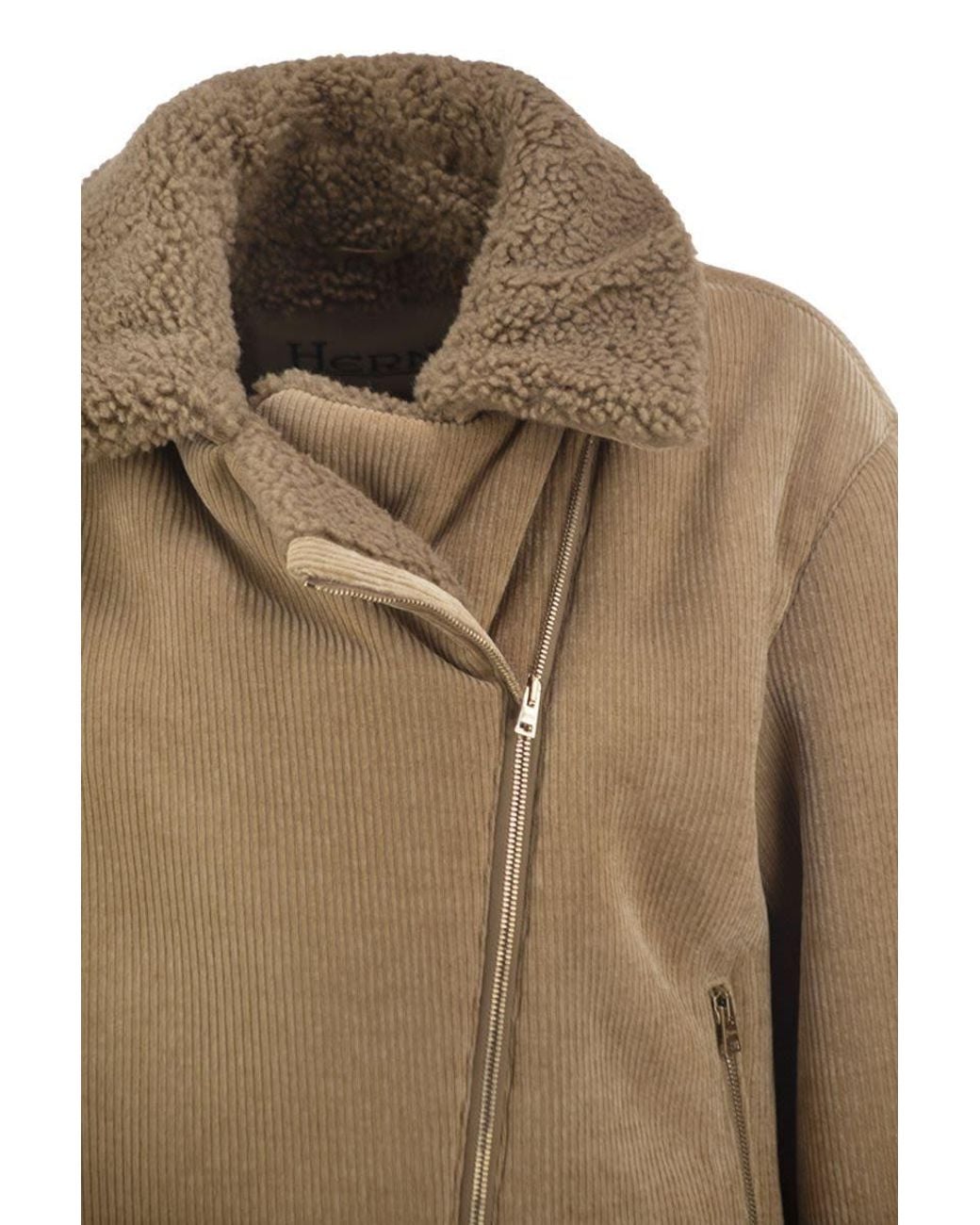 Herno Brown Long-Sleeve Casual Jacket