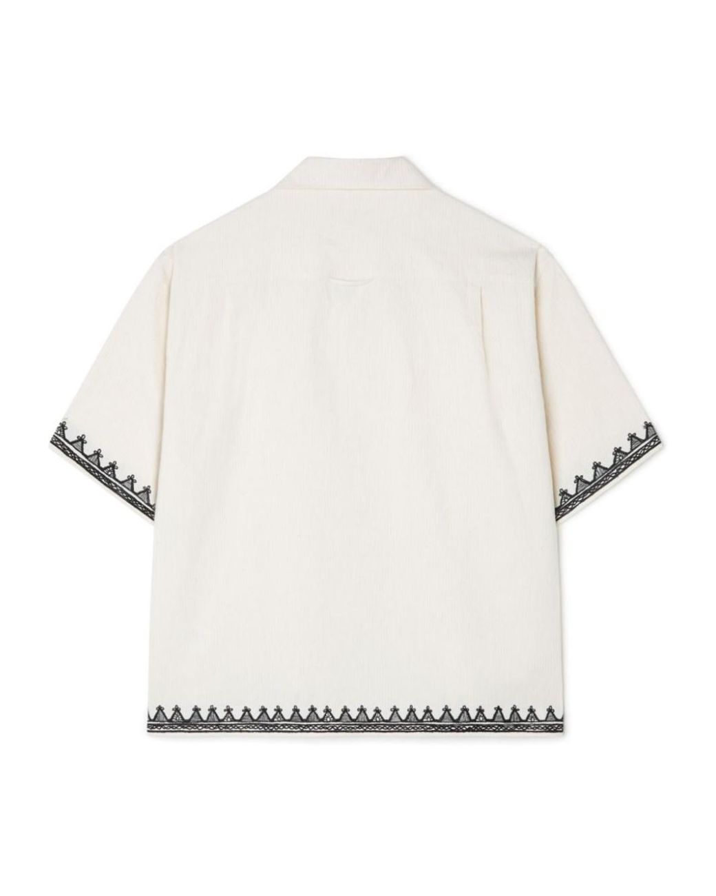 Alanui White Akasha Embroidered-Edge Shirt for men