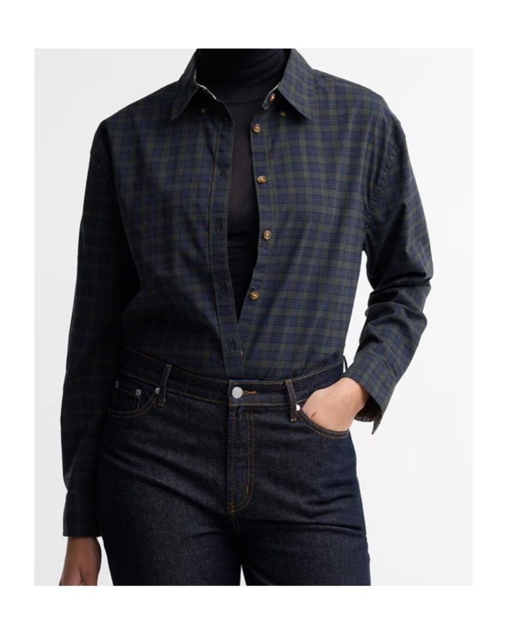 Barbour Blue Plaid Shirt
