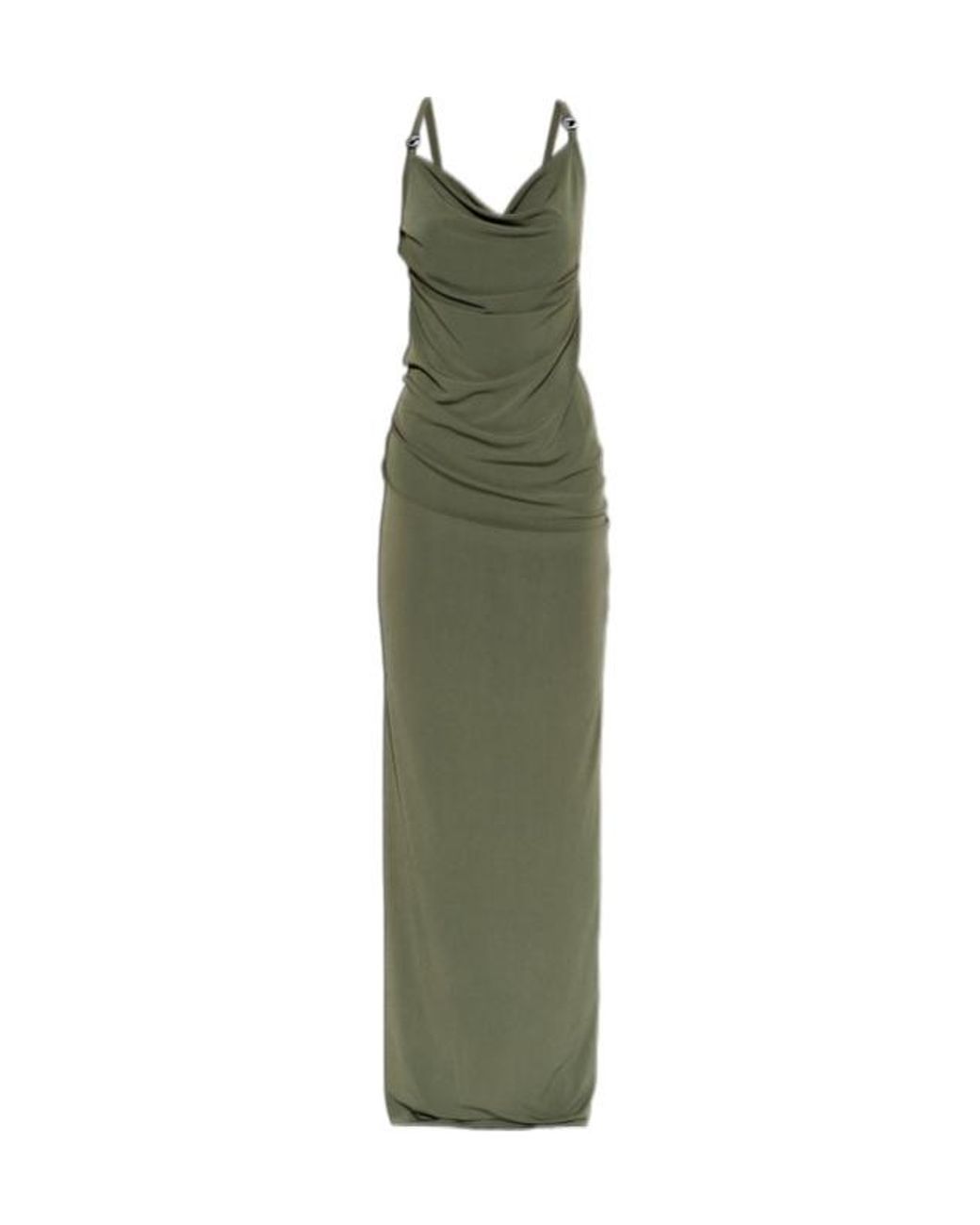Coperni Green Open-Back Sleeveless Long Dress