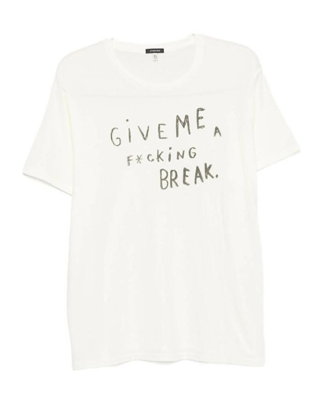 R13 White Crew Neck T-Shirt for men