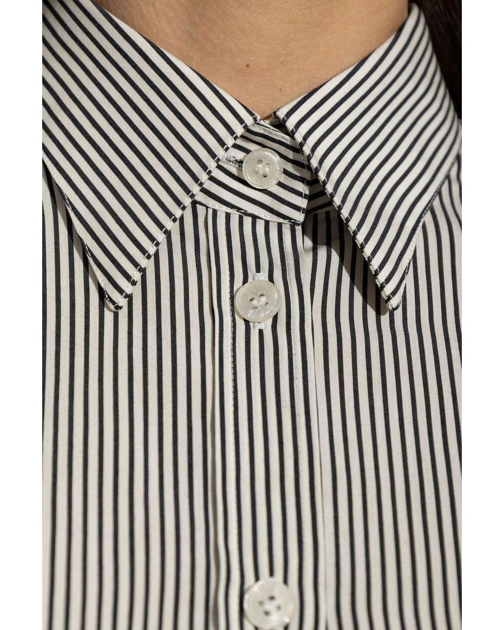Dolce & Gabbana Gray Relaxed Striped Shirt