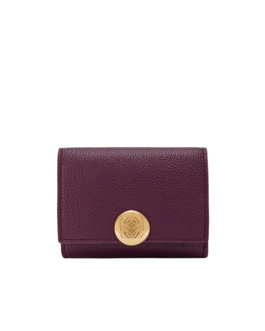 Loewe Purple Trifold Wallet