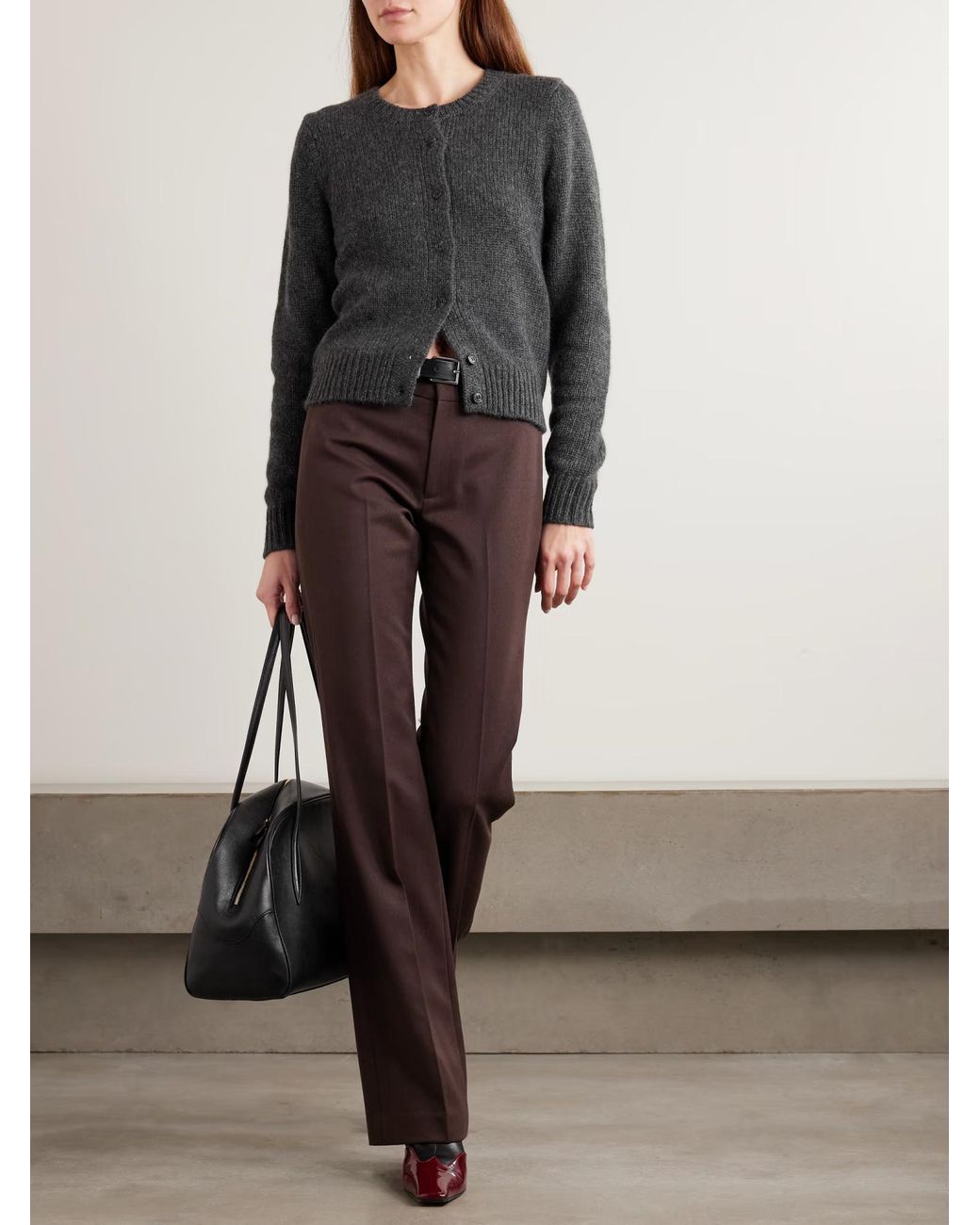 Nili Lotan Gray Saskia Cashmere Cardigan