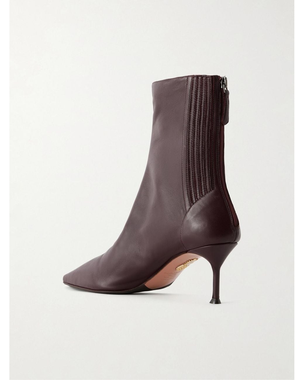 Aquazzura Brown Sheepskin Ankle Boots