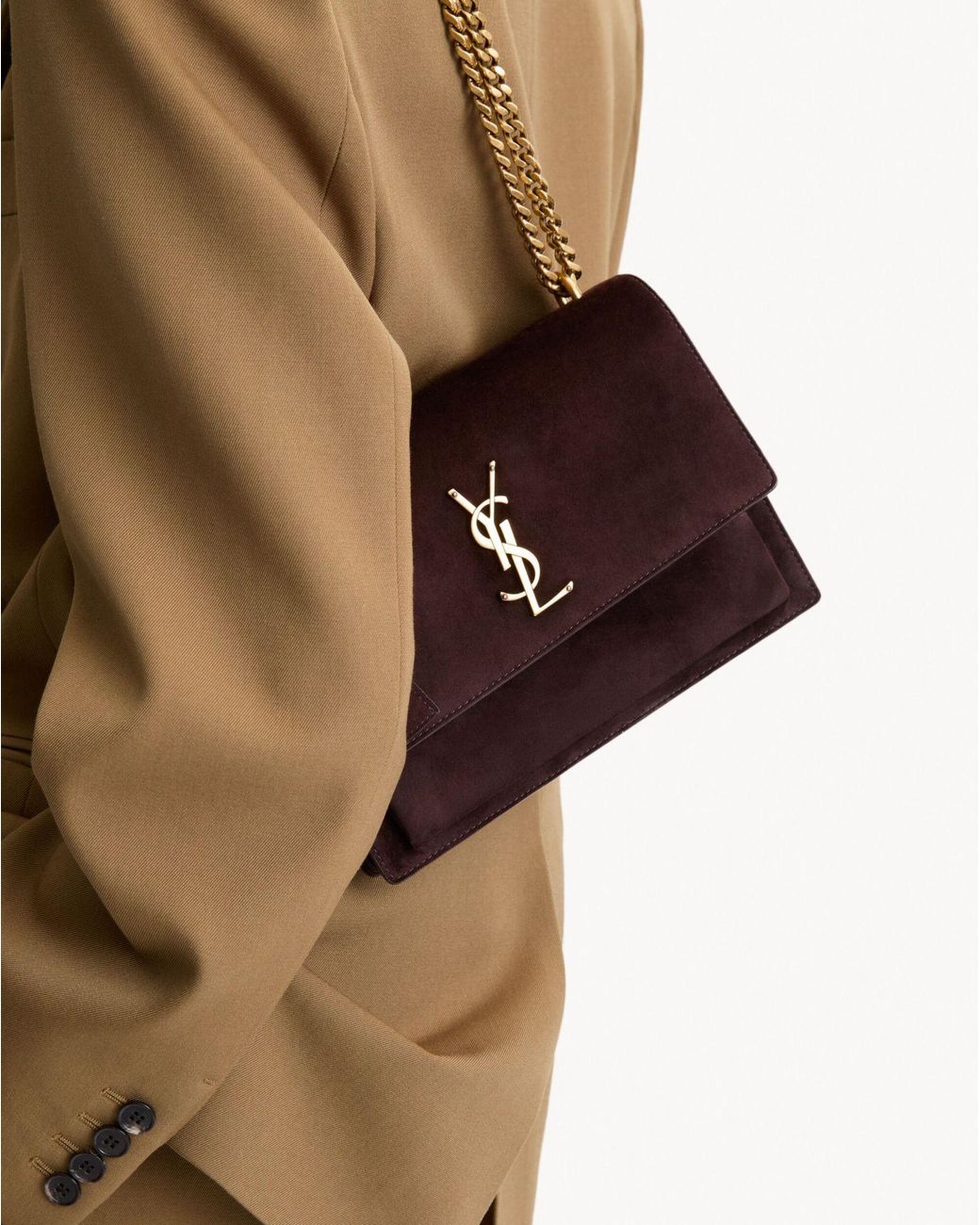 Saint Laurent White Sunset Medium