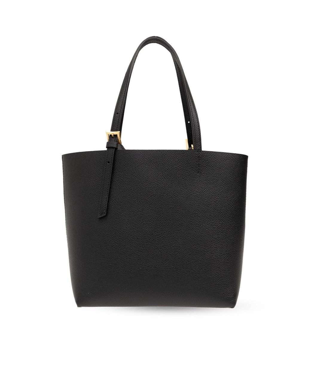 MCM Black Himmel Logo Debossed Tote Bag