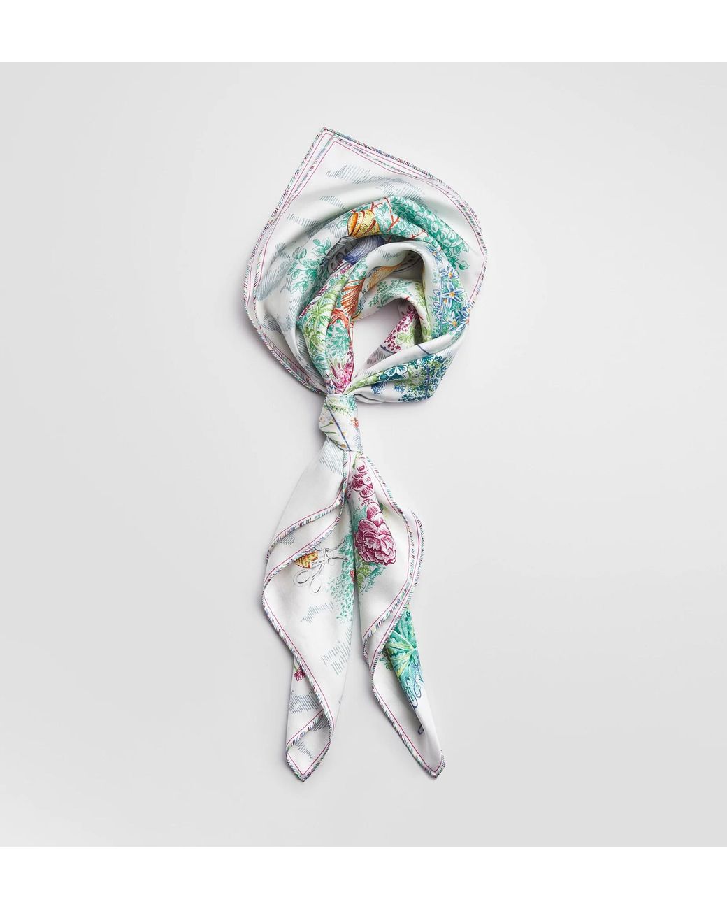 Dior Blue Charming Garden90 Square Scarf