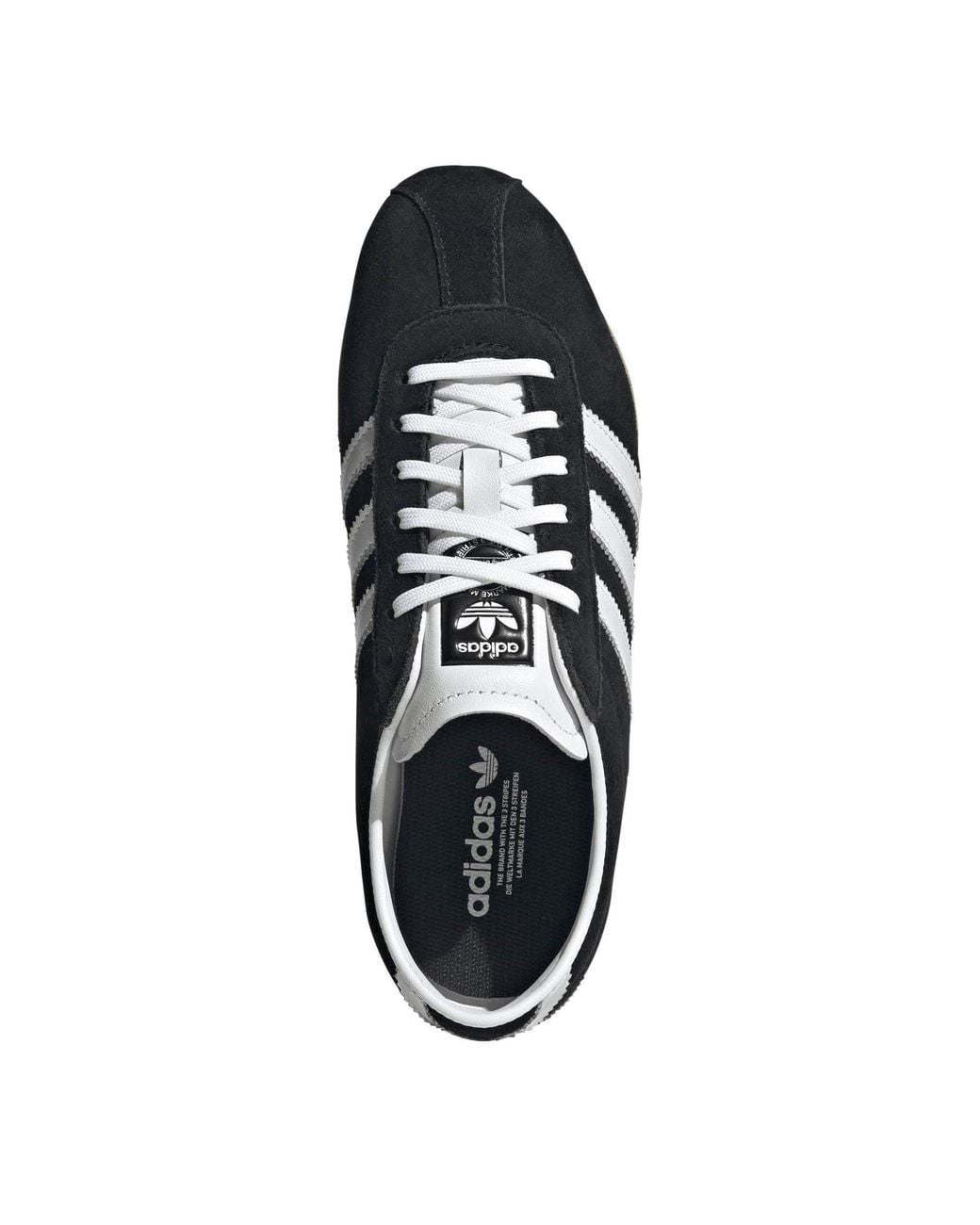 Adidas Originals Black Suede Low-Top Lace-Up Shoes