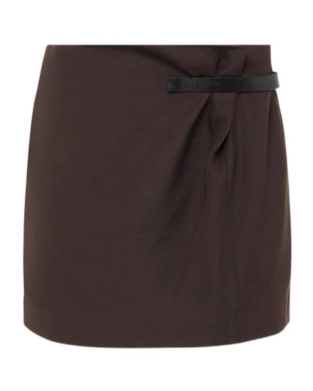 J.W. Anderson Brown Jw Anderson Gather Detailed Mini Skirt