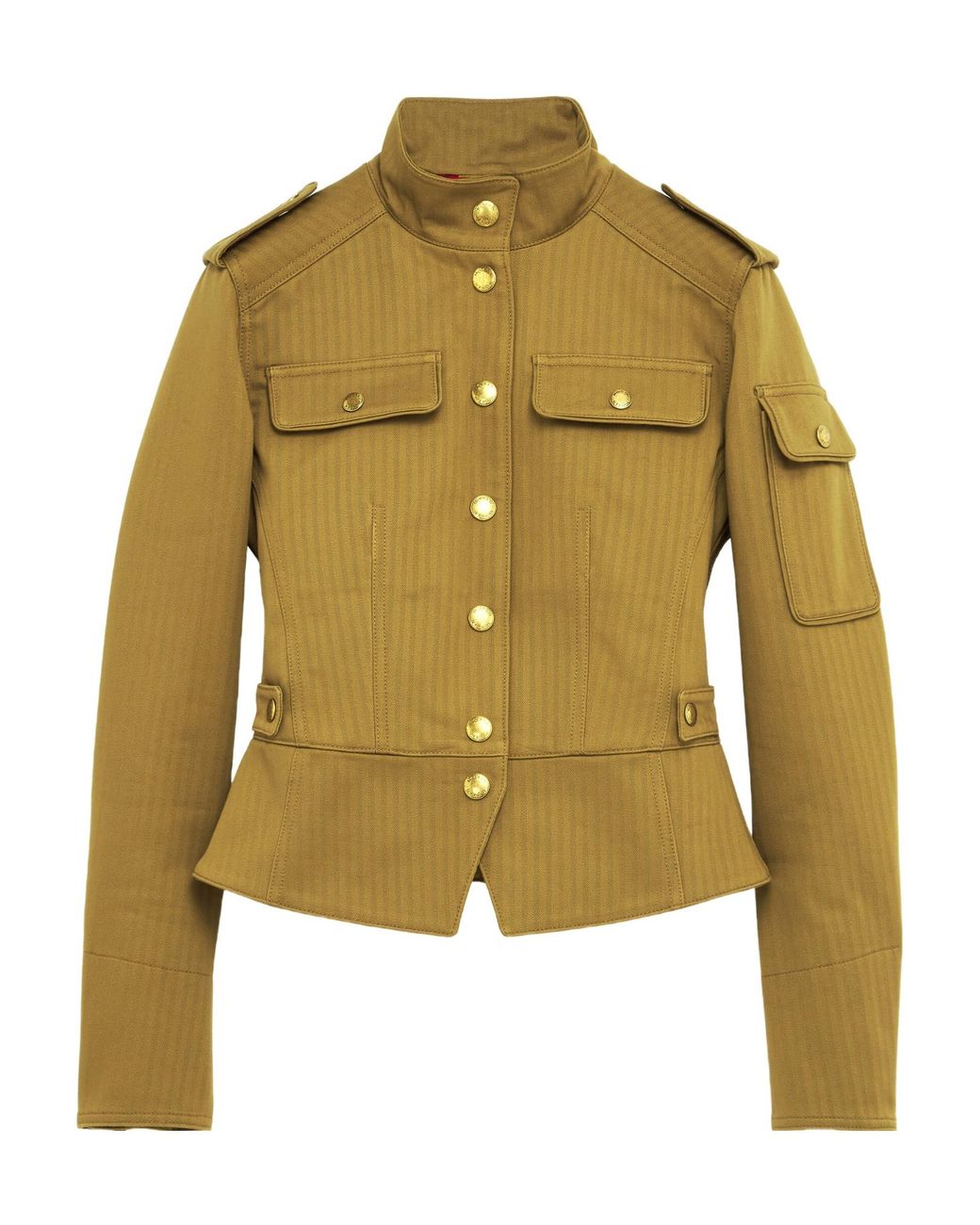 McQueen Green Utility Peplum Jacket