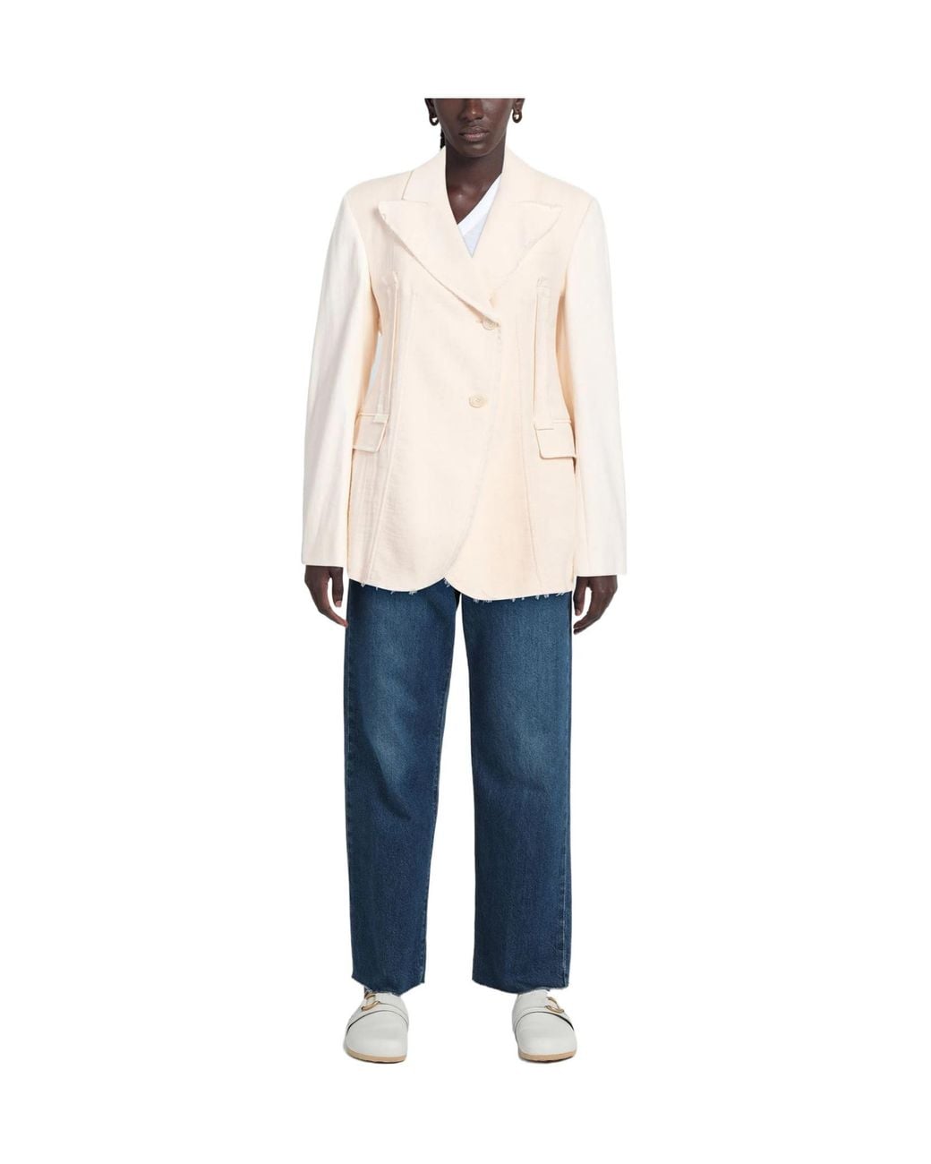 Sportmax Natural Denim Single- Blazer