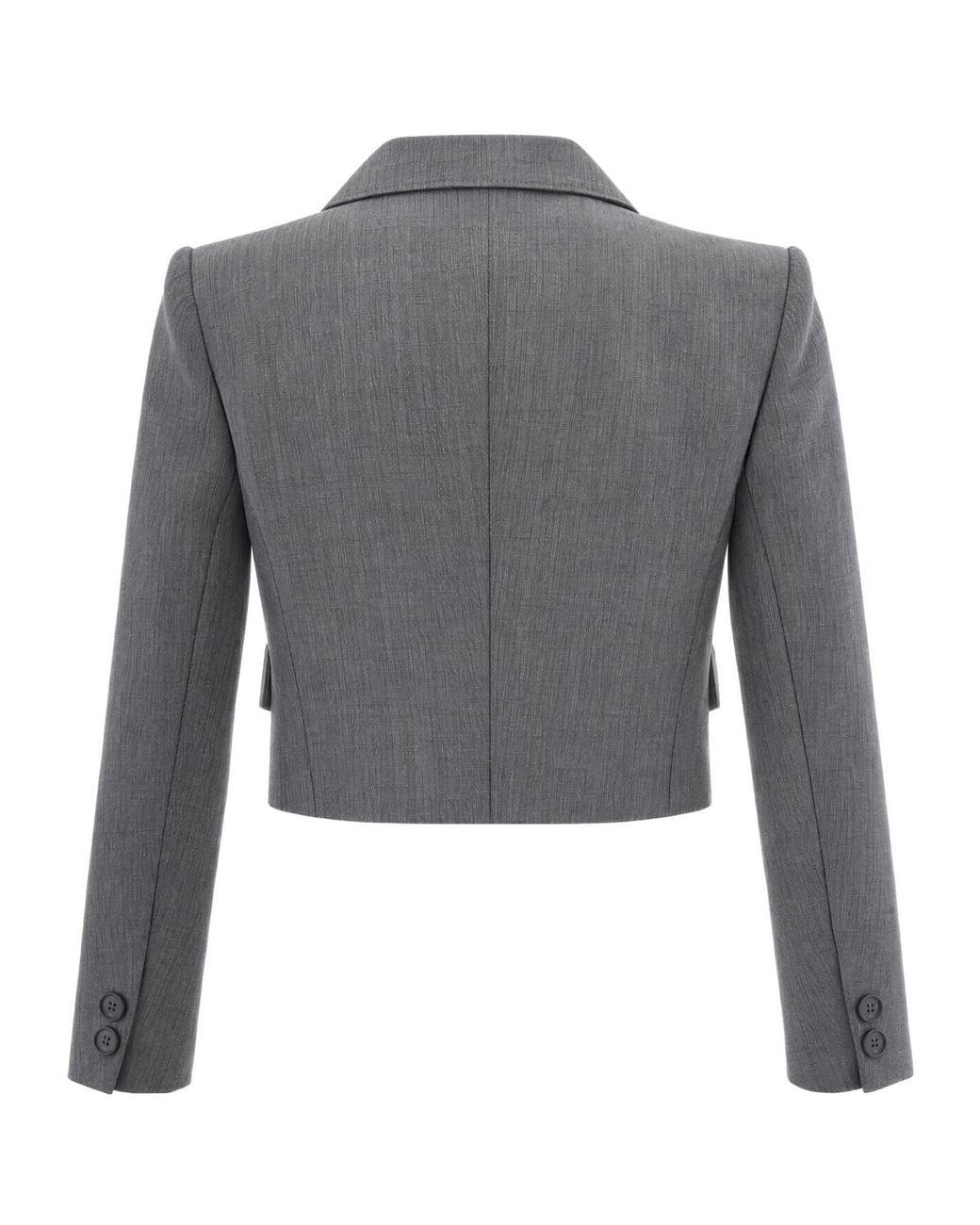Elisabetta Franchi Gray Cropped Jacket