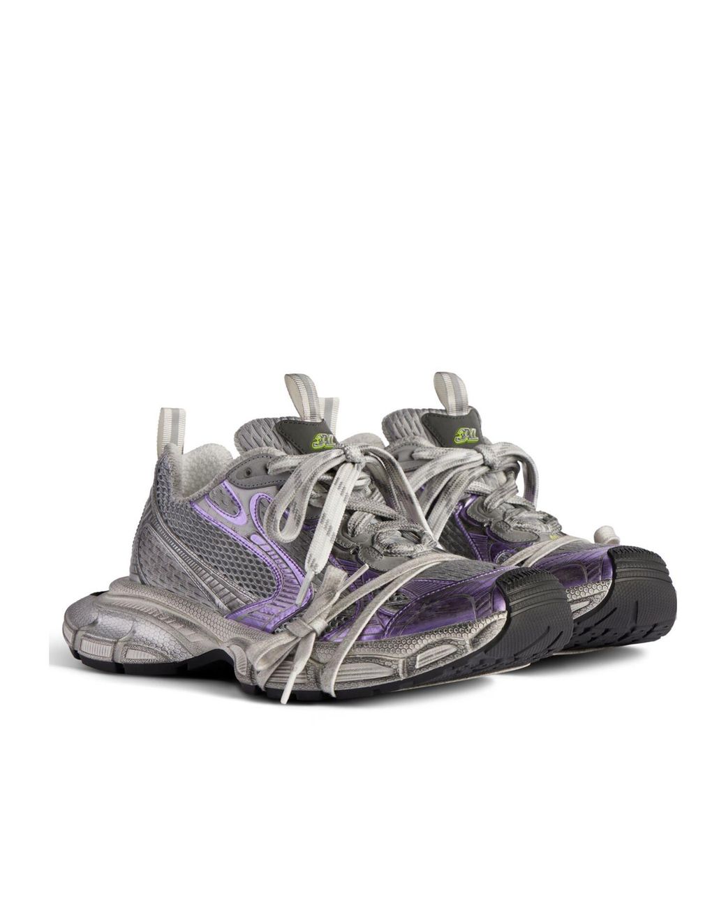 Balenciaga Gray 3Xl Lace-Up Sneakers