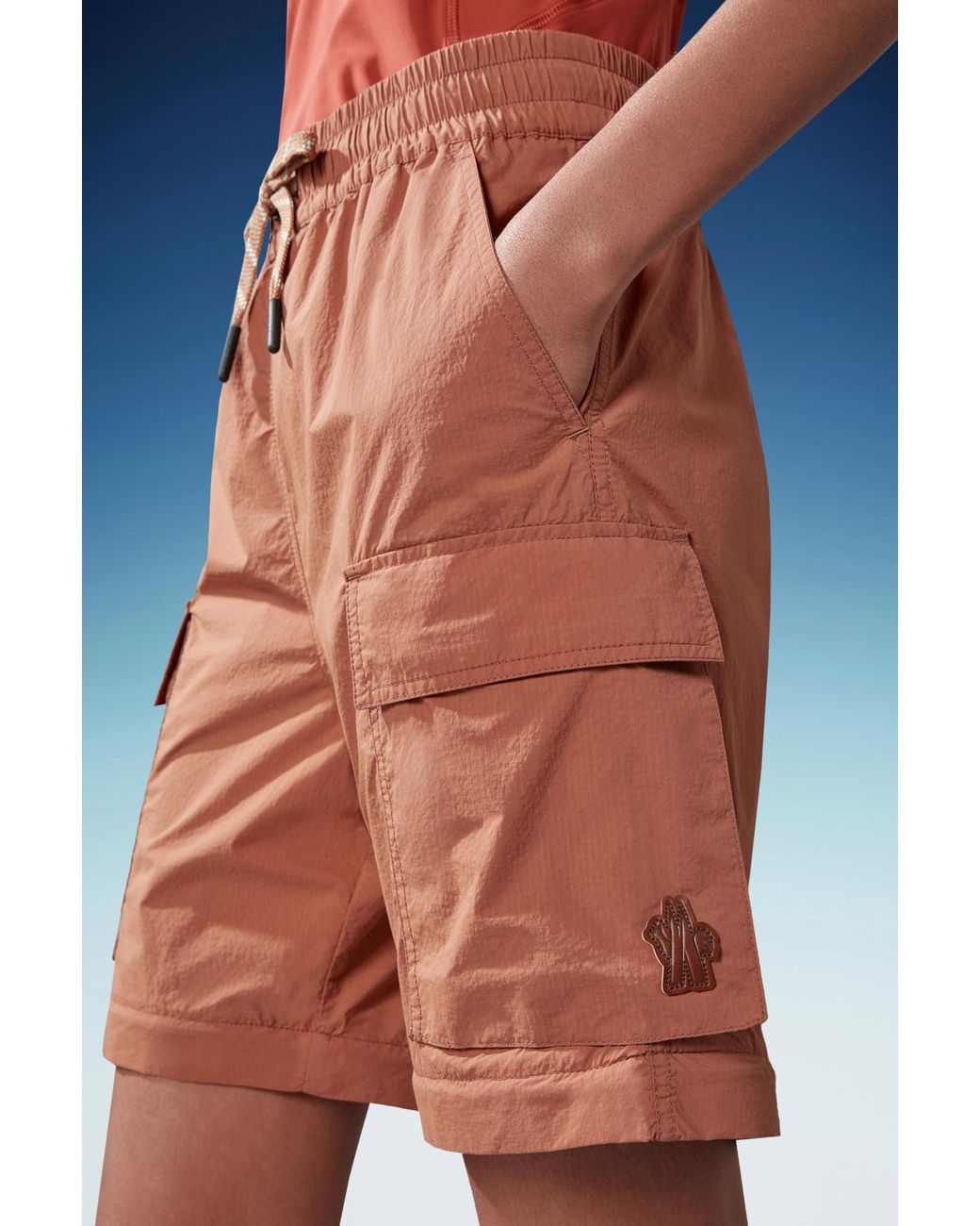 Moncler Red Grenoble Pocket Detailed Cargo Trousers