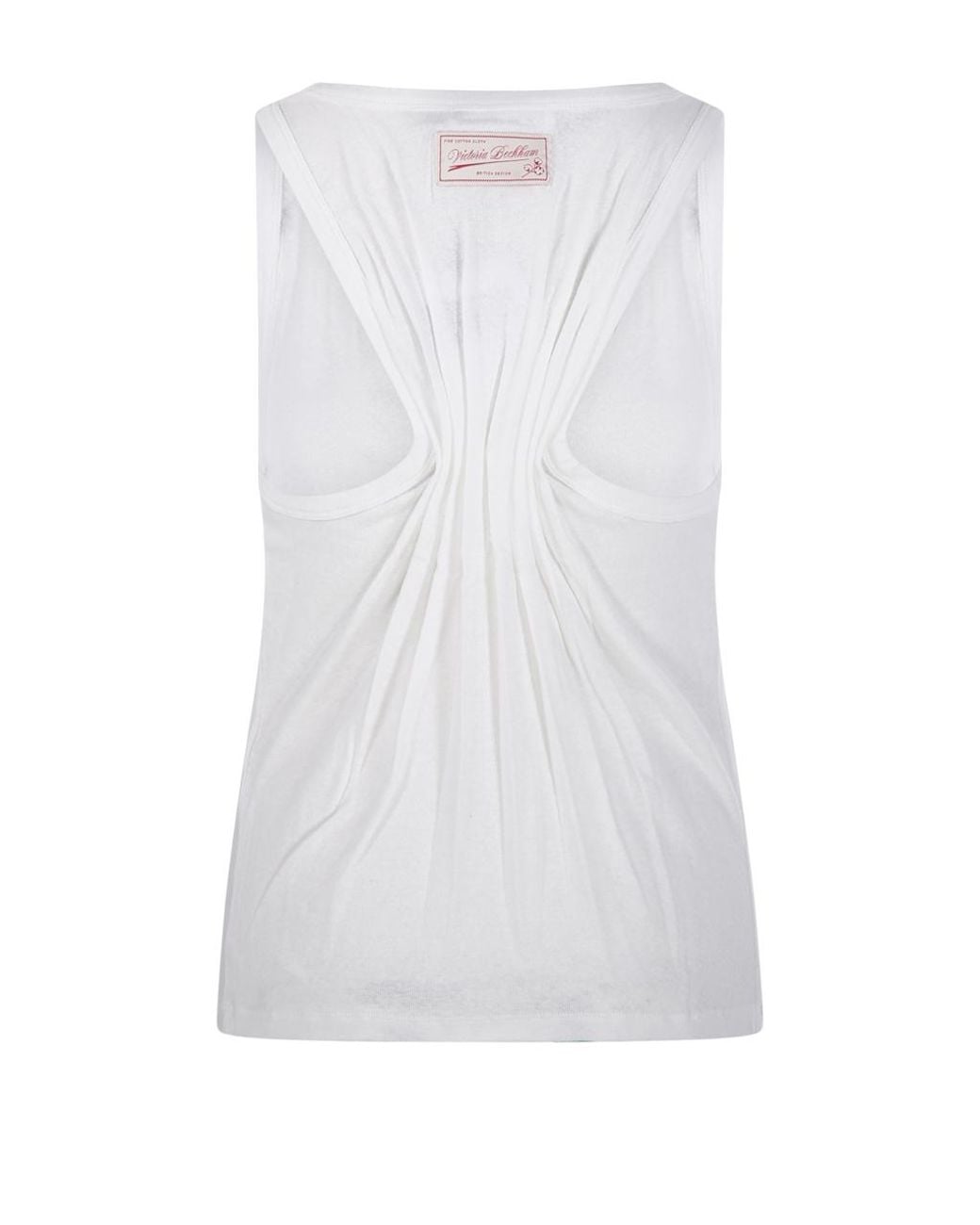 Victoria Beckham White Split Tank Top