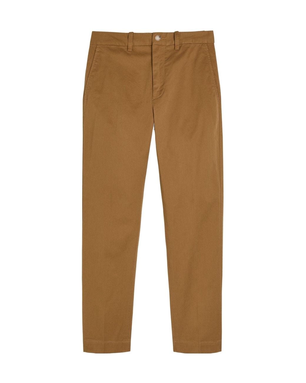Polo Ralph Lauren Brown Cotton Straight Leg Trousers