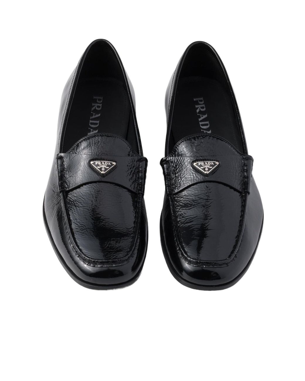 Prada Black Naplak Slip-On Loafers for men