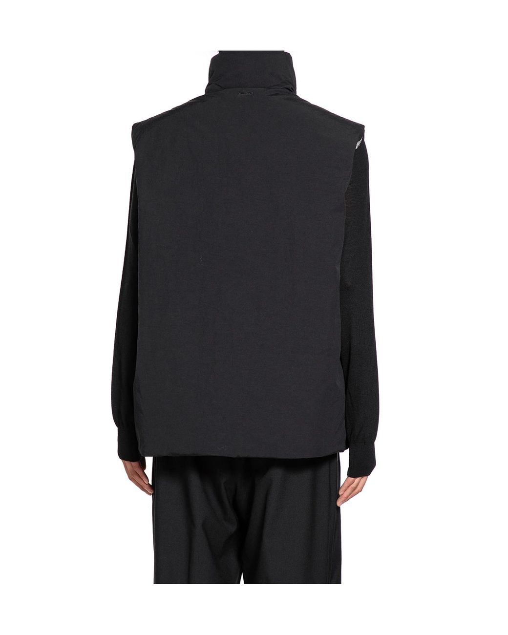 Herno Black Laminar Padded Vest for men