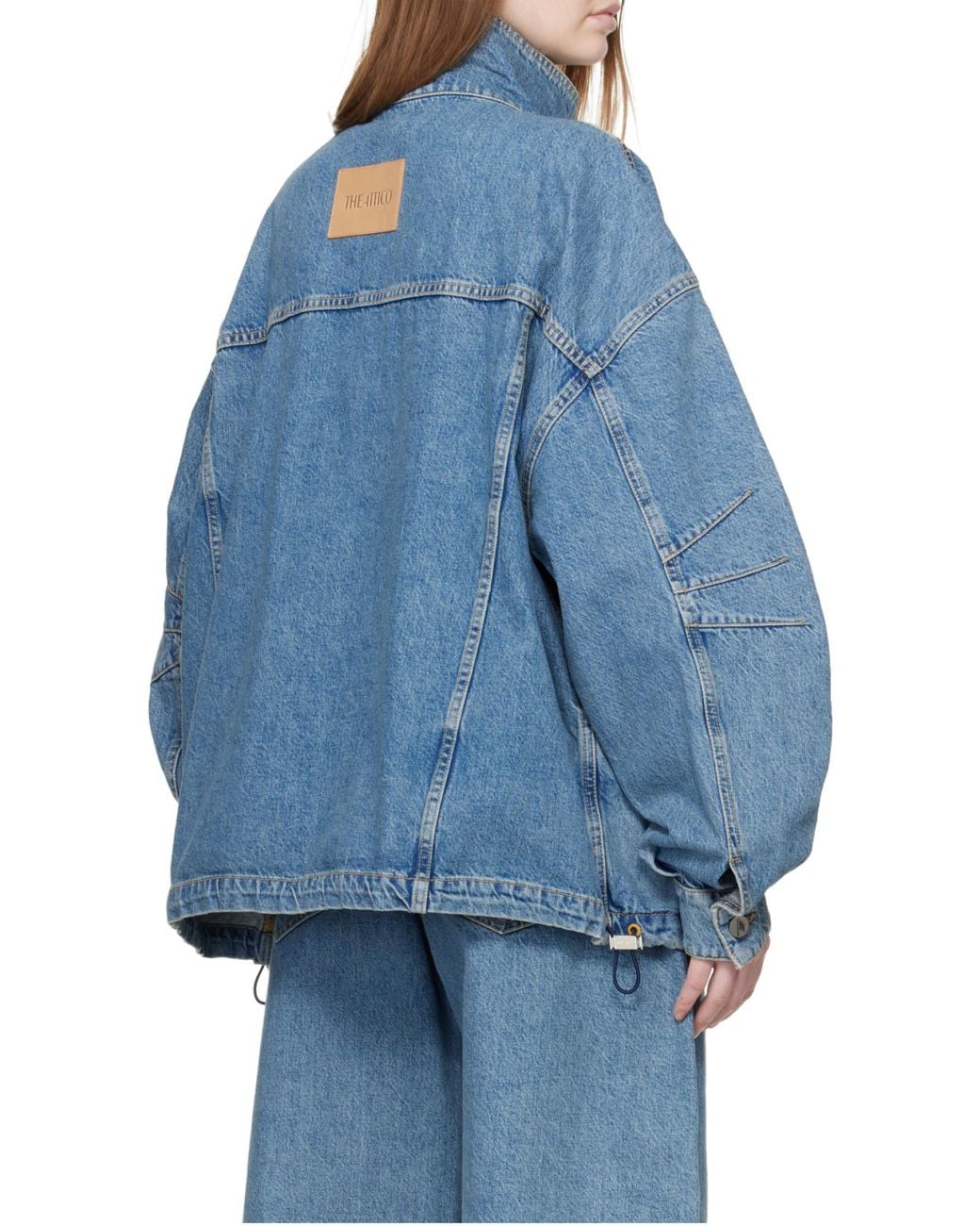 The Attico Blue The Denim Bomber Jacket