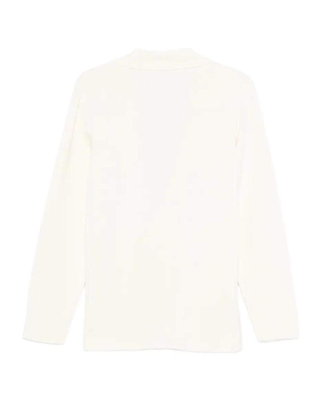 Lardini White Shawl Collar Buttoned Cardigan for men
